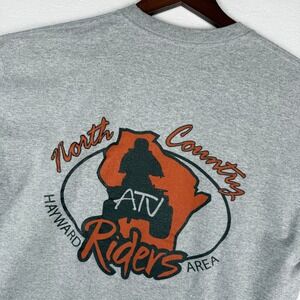 Gildan North Country ATV Riders Hayward Wisconsin Graphic T-Shirt Gray Mens L